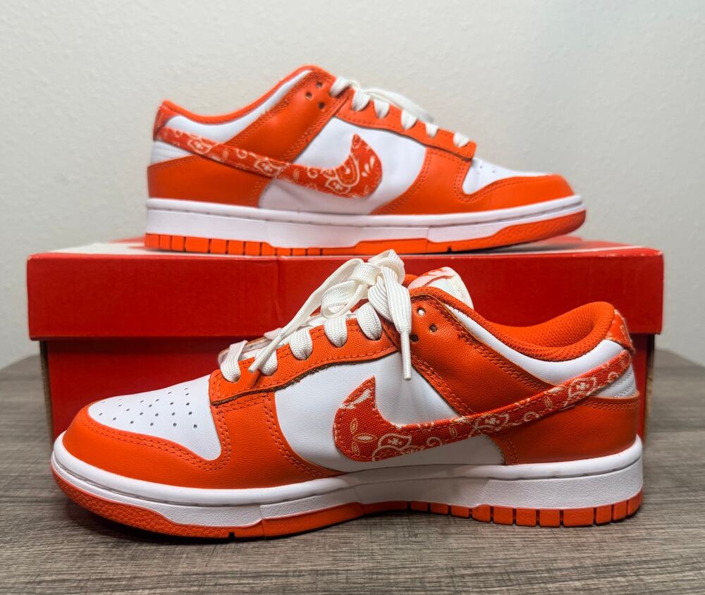 NEW Nike Dunk Low Essential Paisley Pack Orange DH4401-103  Size 8 Women